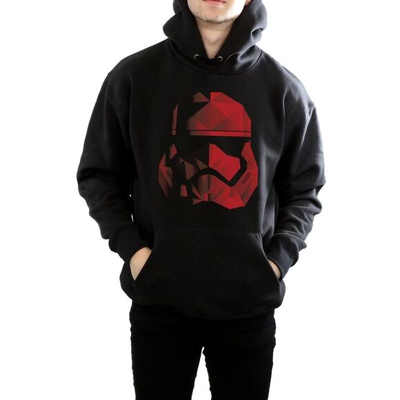 Star Wars: The Last Jedi Mens Stormtrooper Cubist Helmet Hoodie / Black